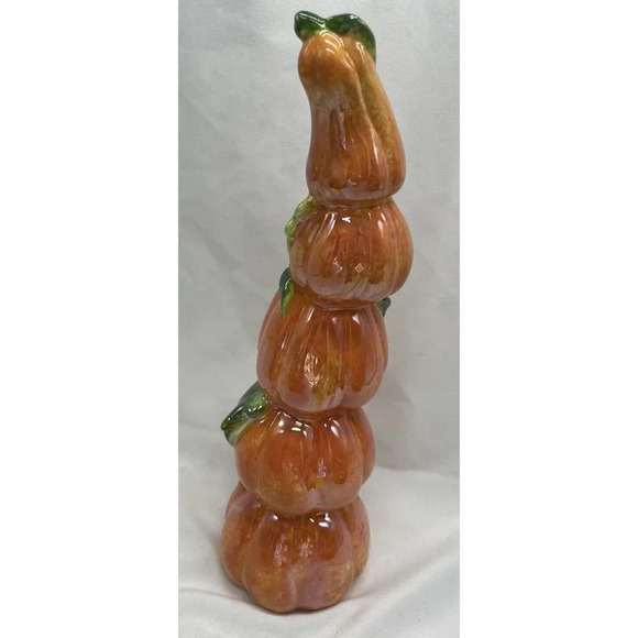 RARE Old Time Pottery Halloween Ceramic Jack O’Lantern Candle Holder 12” Vintage - Picture 2 of 15